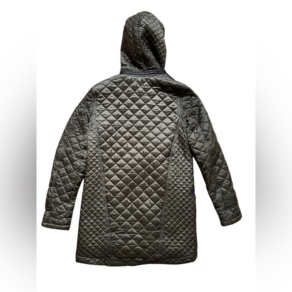 Zara women’s army green quilted zip up jacket with hood Size XS - Picture 2 of 10